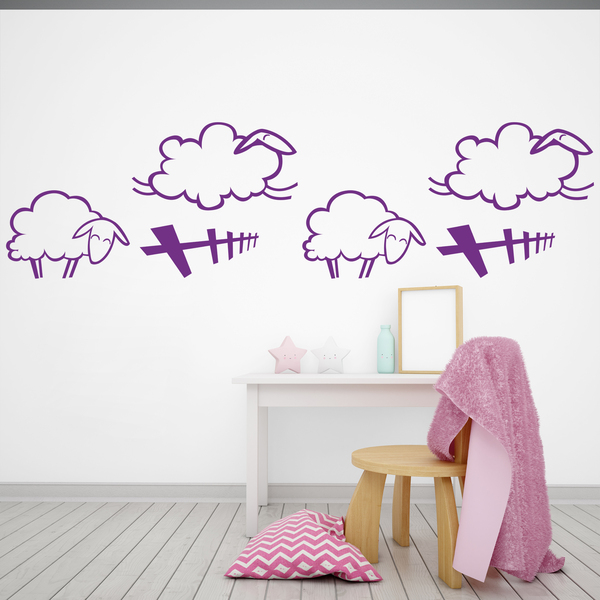 Stickers for Kids: Wall border infant Sheep