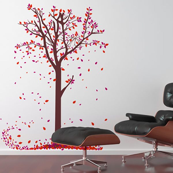 Wall Stickers: The leaves of the tree fall in autumn