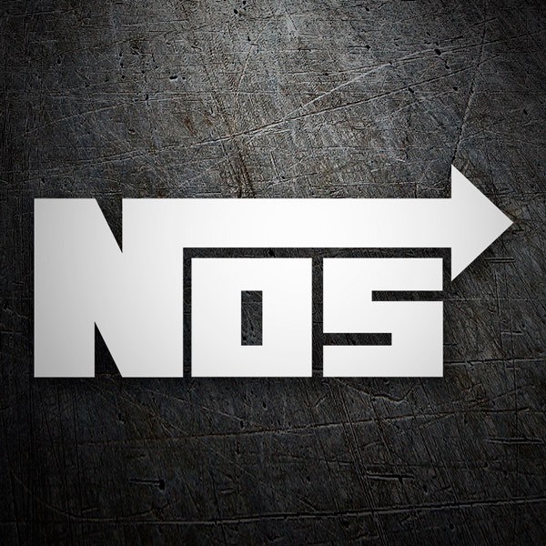 Car & Motorbike Stickers: NOS with Arrow Pointing Right