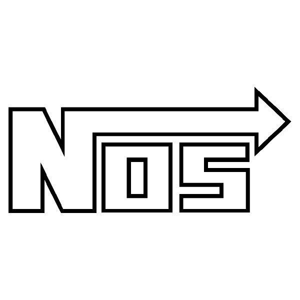 Car & Motorbike Stickers: Nos with Arrow Cutout