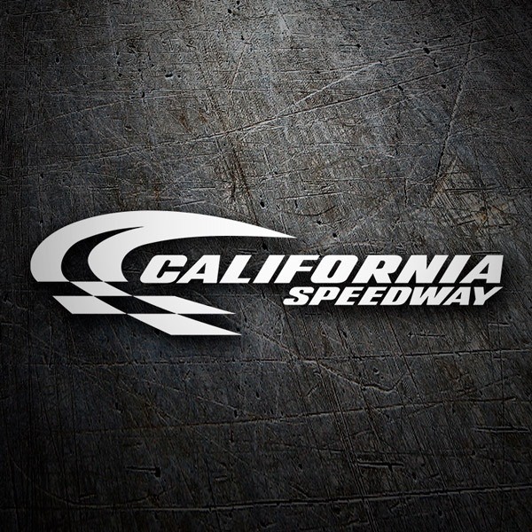Car & Motorbike Stickers: California Speedway with Curved Lines and Checkere