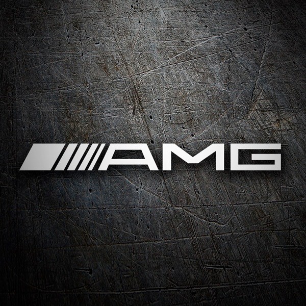 Car & Motorbike Stickers: Mercedes AMG Logo with Side Stripes