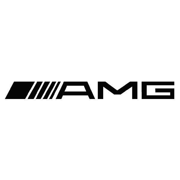 Car & Motorbike Stickers: Mercedes AMG Logo with Side Stripes