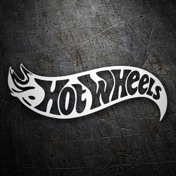 Car & Motorbike Stickers: Hot Wheels Logo with Flame