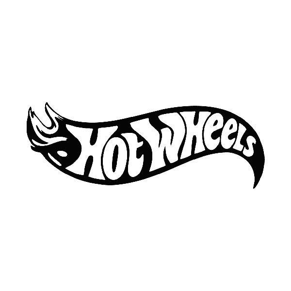 Car & Motorbike Stickers: Hot Wheels Logo with Flame