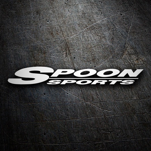 Car & Motorbike Stickers: Spoon Sports with Stylized Typography