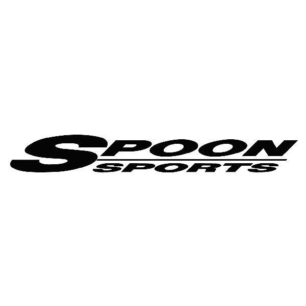 Car & Motorbike Stickers: Spoon Sports with Stylized Typography