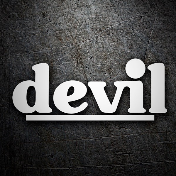 Car & Motorbike Stickers: Devil with Modern and Bold Typography