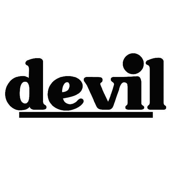 Car & Motorbike Stickers: Devil with Modern and Bold Typography