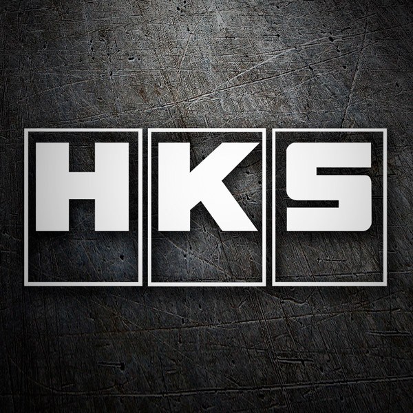 Car & Motorbike Stickers: HKS in Rectangular Frame