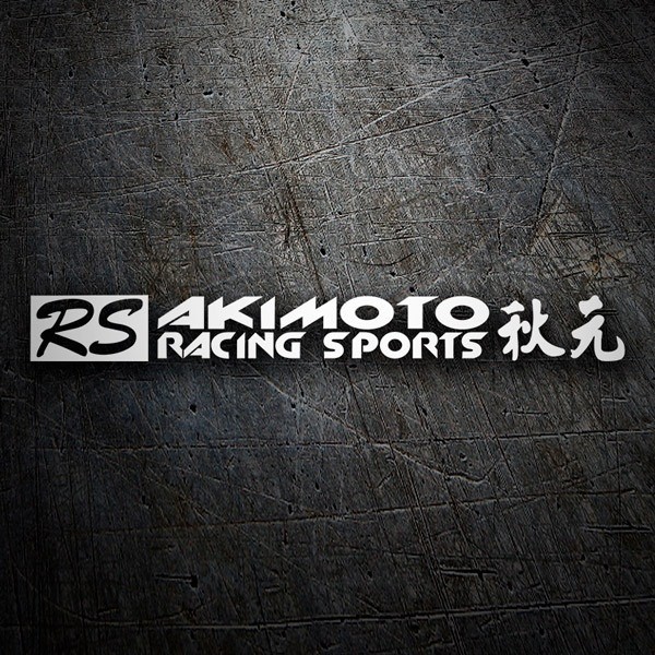 Car & Motorbike Stickers: RS Akimoto Racing Sports with Japanese Letters
