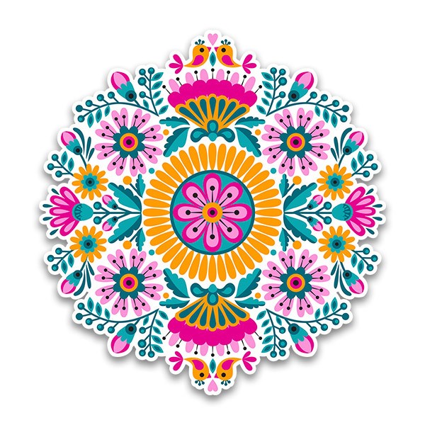 Wall Stickers: Birds and Flowers Mandala