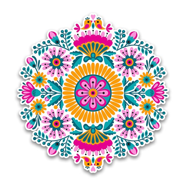 Wall Stickers: Birds and Flowers Mandala