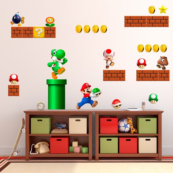 Stickers for Kids: Set 60X Super Mario Bros