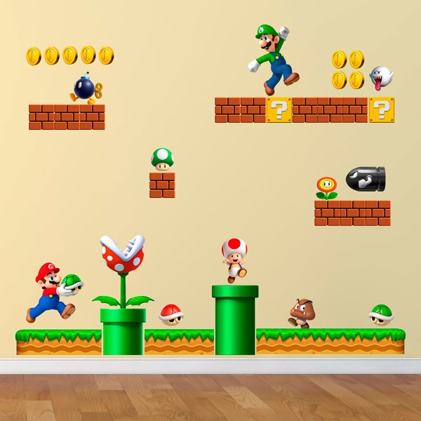 Super Mario Bros Wall Stickers