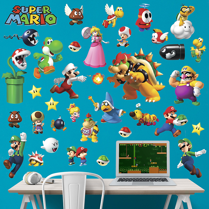 Stickers for Kids: Set 35X Super Mario Various