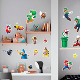 Stickers for Kids: Set 35X Super Mario Various 3