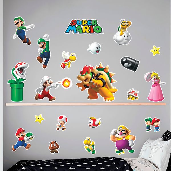 Stickers for Kids: Set 35X Super Mario Various
