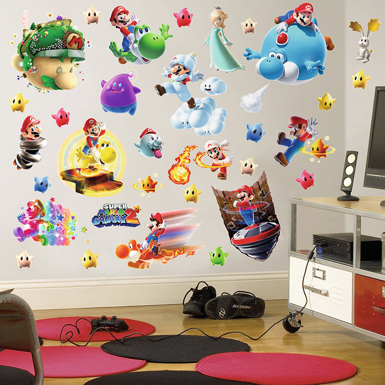 Stickers for Kids: Set 30X Super Mario Galaxy 2