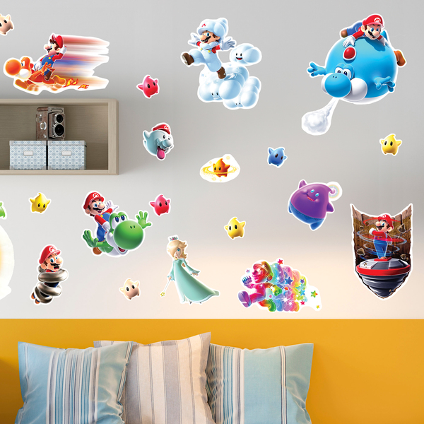 Stickers for Kids: Set 30X Super Mario Galaxy 2