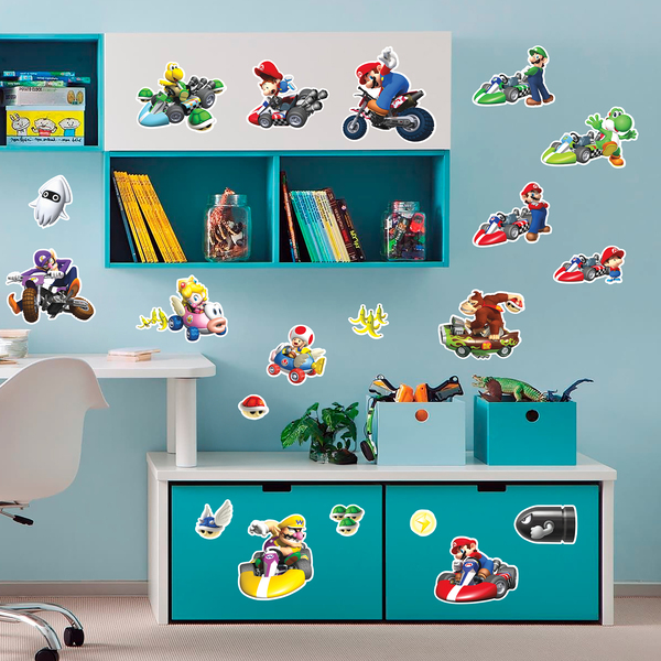 Stickers for Kids: Set 34X Mario Kart Wii
