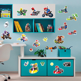 Stickers for Kids: Set 34X Mario Kart Wii 4