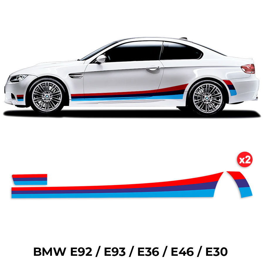 Car & Motorbike Stickers: BMW Motorsport Side Stripes in Two Colors