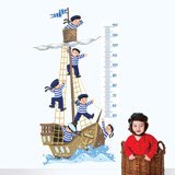 Stickers for Kids: Height Chart Boat and cabin boys 3