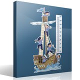 Stickers for Kids: Height Chart Boat and cabin boys 4