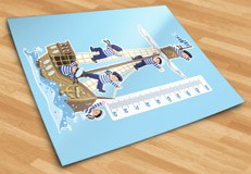 Stickers for Kids: Height Chart Boat and cabin boys 5