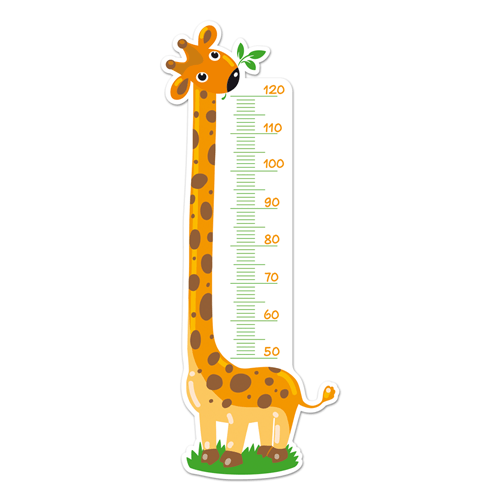 Stickers for Kids: Grow Chart nice giraffe 0