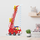 Stickers for Kids: Height Chart Fire Truck 3