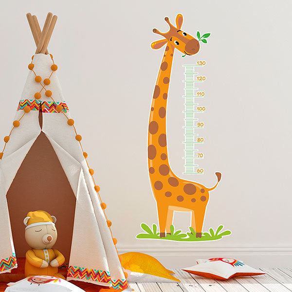 Stickers for Kids: Grow Chart Giraffe eating