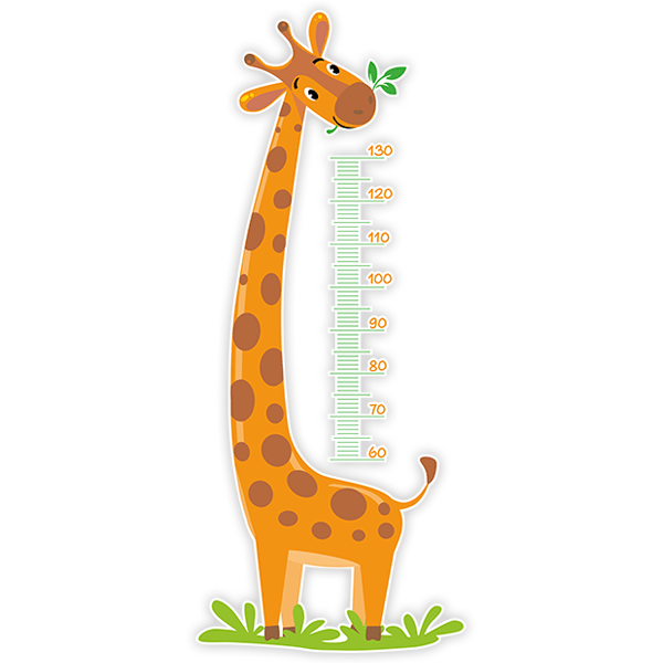Stickers for Kids: Grow Chart Giraffe eating