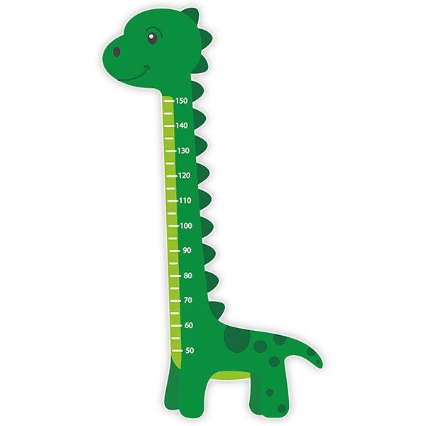 Stickers for Kids: Height Chart Green Dinosaur