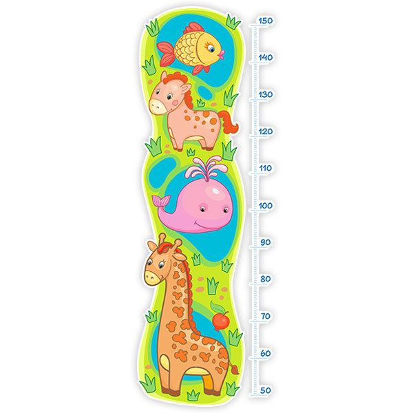 Stickers for Kids: Height Chart Animaux atteints