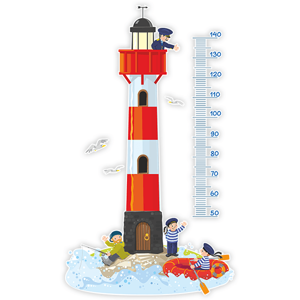 Stickers for Kids: Grow Chart Maritime lighthouse