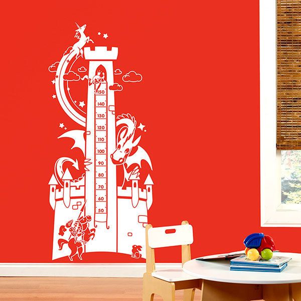 Stickers for Kids: Height Chart Dragon Castle
