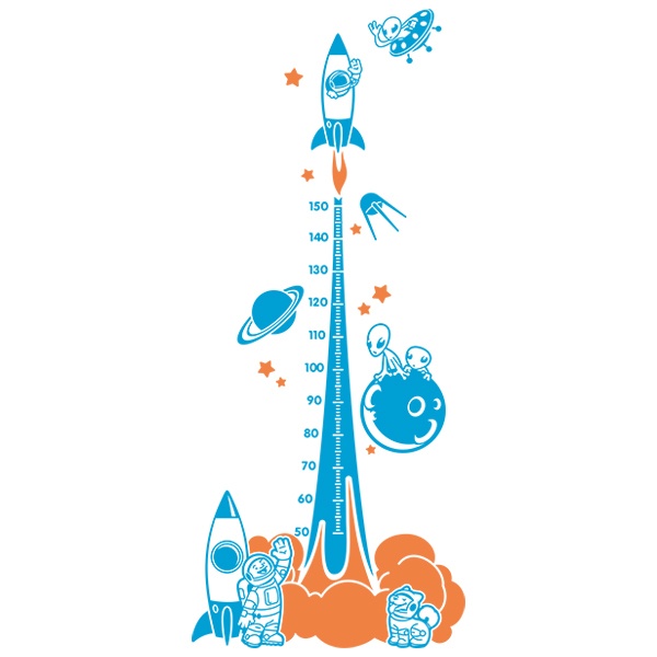 Stickers for Kids: Height Chart Rocket to the universe