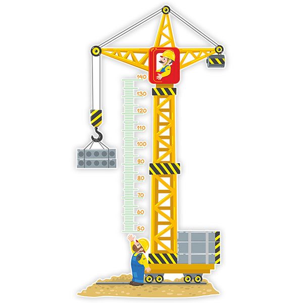 Stickers for Kids: Grow Chart Construction crane