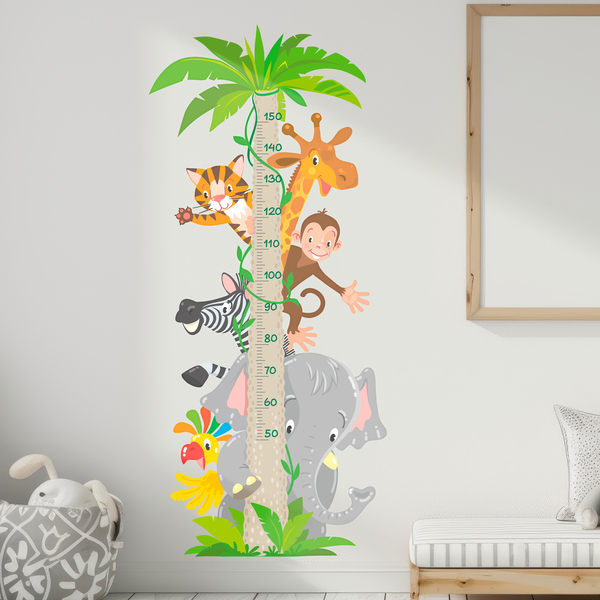 Stickers for Kids: Height Chart Jungle Animals