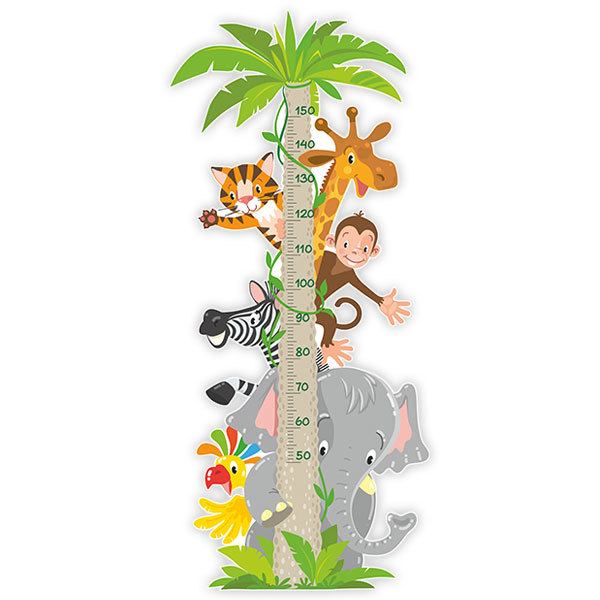 Stickers for Kids: Height Chart Jungle Animals