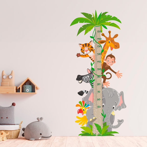 Stickers for Kids: Height Chart Jungle Animals