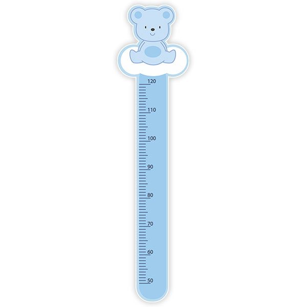 Stickers for Kids: Height Chart blue bear