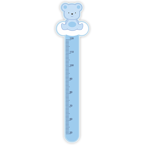 Stickers for Kids: Height Chart blue bear 0