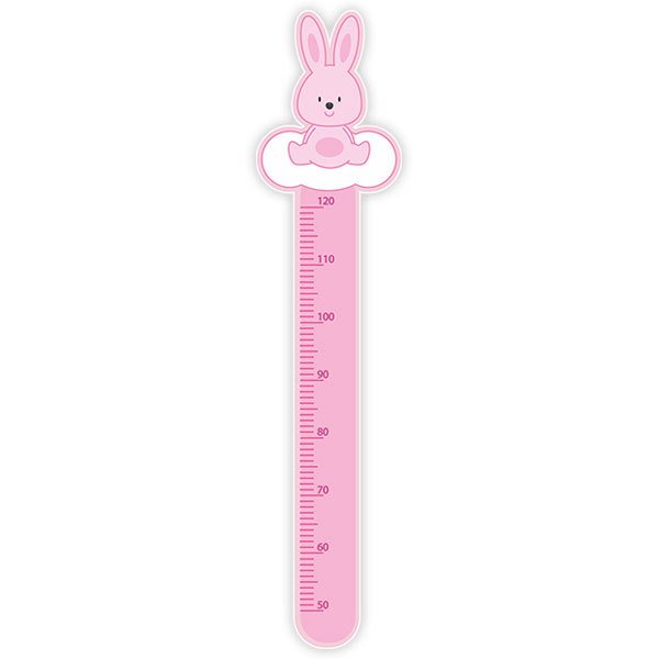 Stickers for Kids: Height Chart pink rabbit