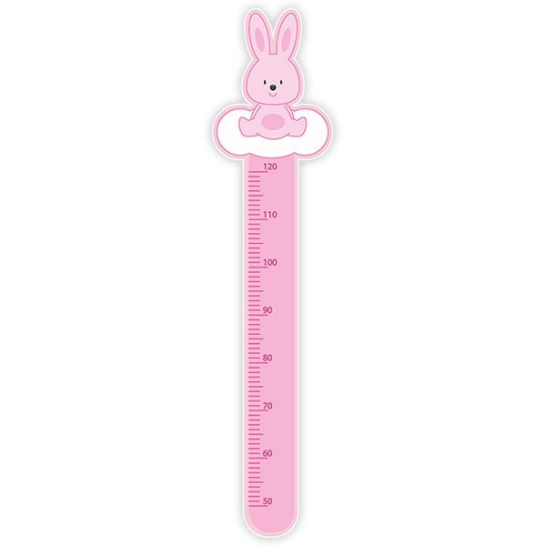 Stickers for Kids: Height Chart pink rabbit