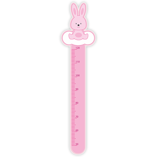 Stickers for Kids: Height Chart pink rabbit 0