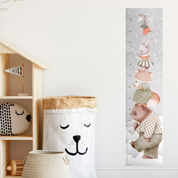 Stickers for Kids: Animal tower meter