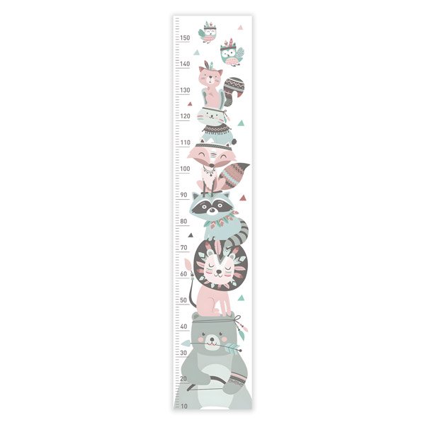 Stickers for Kids: pastel animal meter